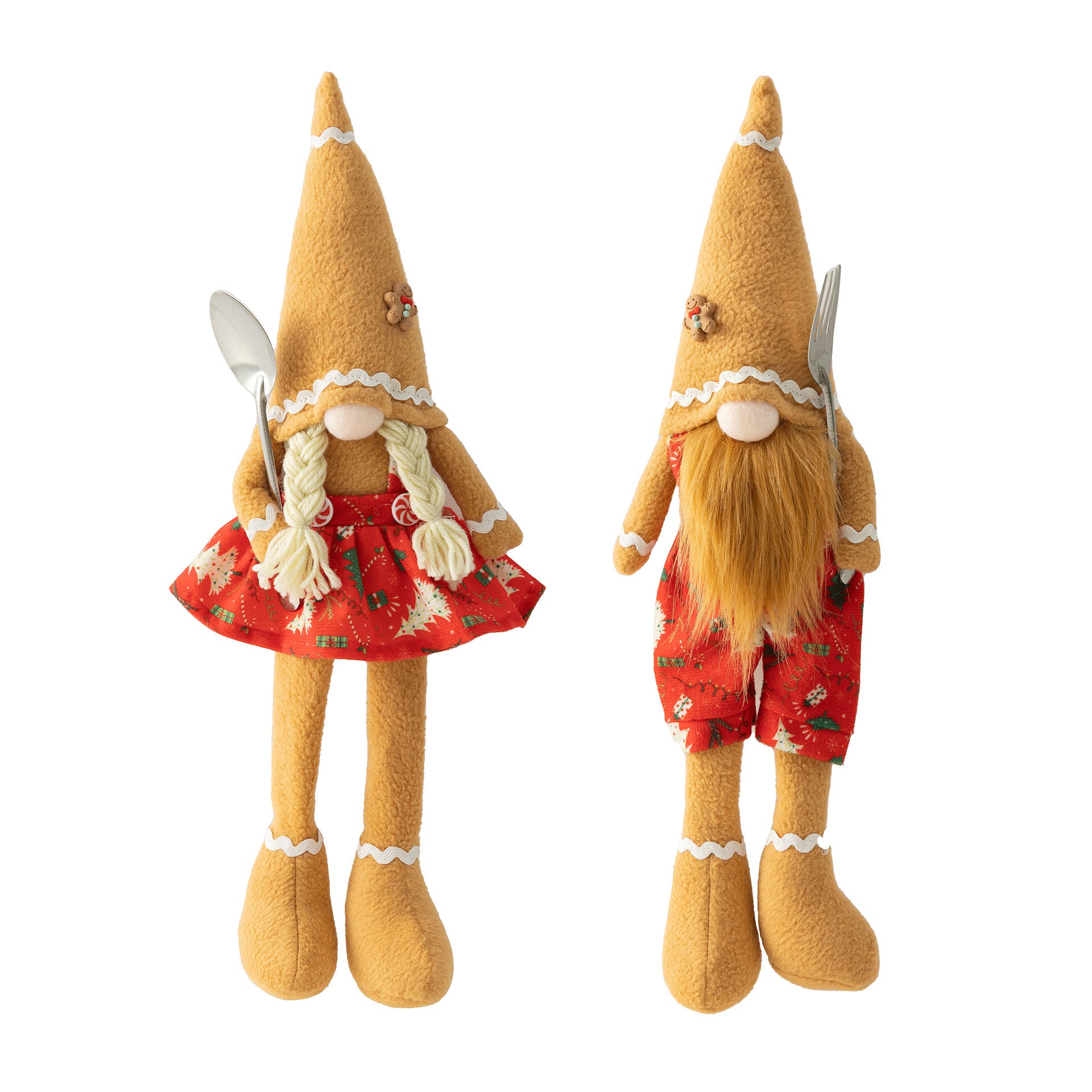 Wholesale Pointed Hat Gingerbread Man Long Leg Fabric Art Face Less Doll